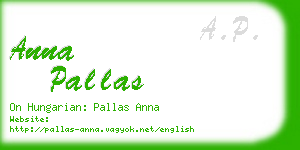 anna pallas business card